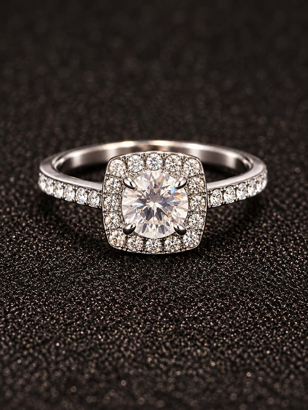 Halo Pave Ring